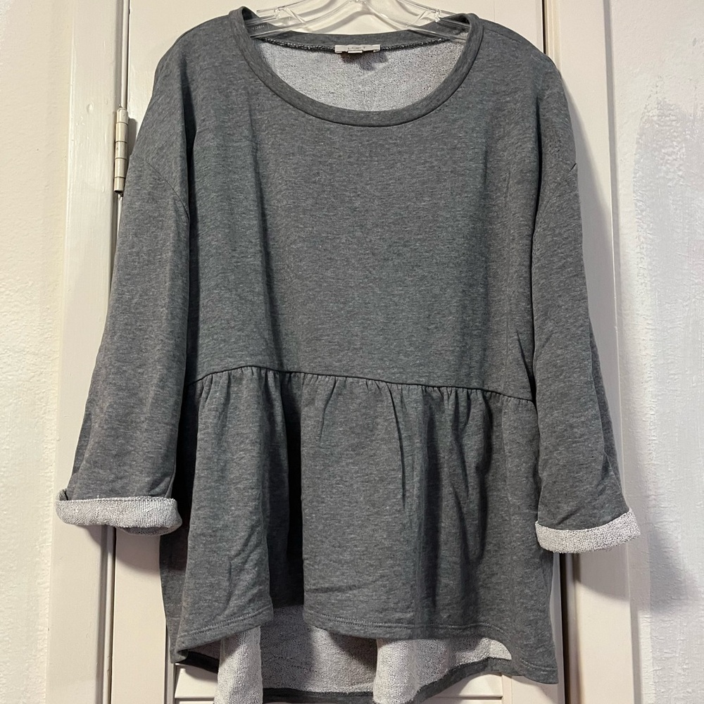 Loft Gray lightweight sweatshirt